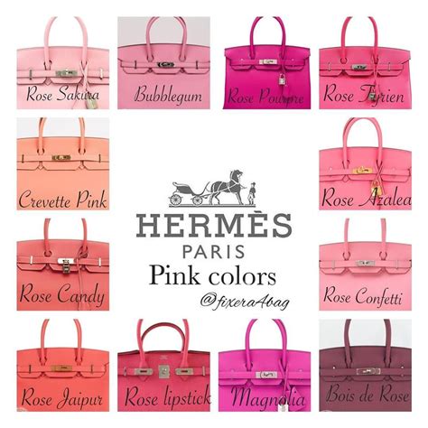 styles of hermes bags|hermes handbags color chart.